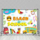 Aperturee - Stationery Sun Pool Summer Black To School Backdrop